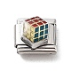 Cube 304 Stainless Steel Enamel Connector Charms(STAS-L023-003B)-1