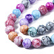 Opaque Baking Painted Crackle Glass Beads Strands(EGLA-S174-33J)-3