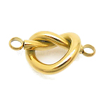 Stainless Steel Links Connector Charms, Golden, 11x9mm(PW-WG877F2-01)