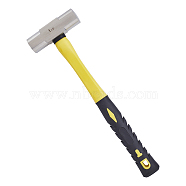 Stainless Steel Hammer, with PP Plastic Handle, Stainless Steel Color, 28.6x8.7x2.5cm(TOOL-WH0127-08P)