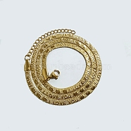 304 Stainless Steel Herringbone Chain Necklaces, Golden, 17.72 inch(45cm)(NJEW-P282-05G)