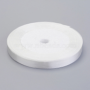 Milk White Satin Ribbon Wedding Sewing DIY, 3/8 inch(10mm) wide, 25yards/roll(22.86m/roll)(X-RC10mmY042)