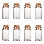 Glass Jar Glass Bottles, with Cork Stopper, Wishing Bottles, Clear, 50x27mm, Capactiy: about 13ml(0.44 fl. oz)(X-AJEW-H004-4)
