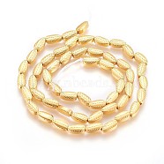 Electroplated Non-magnetic Synthetic Hematite Beads Strands, Long-Lasting Plated, Leaf, Golden Plated, 8x4x2.5mm, Hole: 0.5mm, about 54pcs/strand, 15.74 inch(40cm)(G-E295-19G)