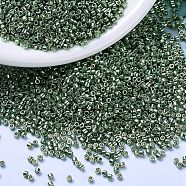 MIYUKI Delica Beads, Cylinder, Japanese Seed Beads, 11/0, (DB1845) Duracoat Galvanized Sea Green, 1.3x1.6mm, Hole: 0.8mm, about 2000pcs/10g(X-SEED-J020-DB1845)