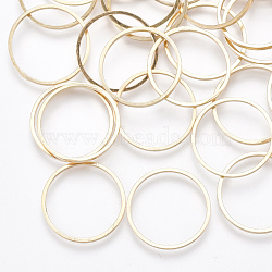 Brass Linking Rings, Nickel Free, Light Gold, 16x1mm, Inner Diameter: 14.5mm(KK-T037-01KC-NF)