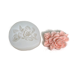 Gardenia Food Grade Silicone Molds, Fondant Molds, For DIY Cake Decoration, Chocolate, Candy, UV Resin & Epoxy Resin Jewelry Making, Flower, 61x67x22mm, Inner Diameter: 57.5x38mm(DIY-L072-023A)