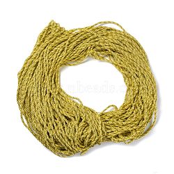 Polyester Thread Package Yarn Phnom Penh, for Custom Woven Jewelry Making, Goldenrod, 8mm, about 97~100m/bundle(NWIR-K024-01A)