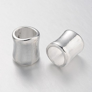 Tibetan Style Alloy Beads, Tubbish, Silver Color Plated, Lead Free & Cadmium Free, 14.5x12mm, Hole: 8.5mm