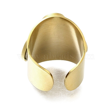 304 anillos abiertos de acero inoxidable para mujer(RJEW-M023-02G)-3