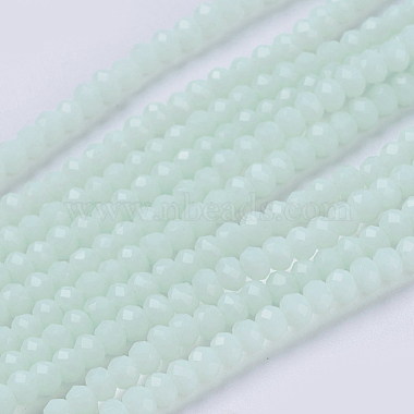 Honeydew Rondelle Glass Beads