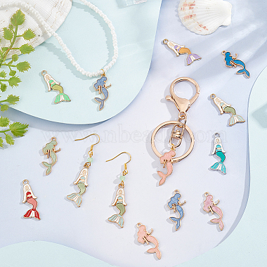 80pcs 10 styles pendentifs en alliage émaillé(ENAM-GA0001-09)-4