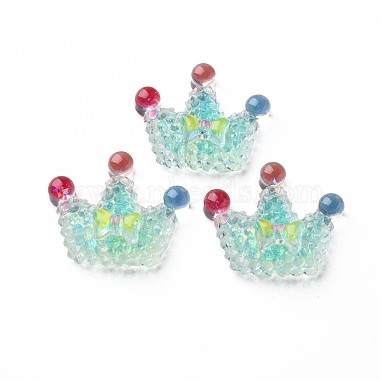 Turquoise Crown Epoxy Resin Cabochons