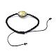 Faceted Rondelle Glass Braided Bead Bracelets(BJEW-JB04808-M)-3