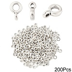 Tibetan Style Hangers, Bail Beads, Rondelle, Antique Silver, 6.5x2mm, Hole: 2mm, Inner Diameter: 3mm, 200pcs/set(TIBE-YW0001-92B)