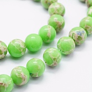 Imperial Jasper Beads Strands, Dyed, Round, 8mm, Hole: 1mm, about 49pcs/strand, 15.7 inch.(G-K257-04-8mm)