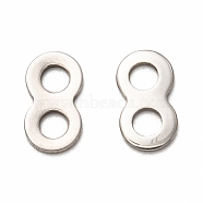 201 Stainless Steel Links Connectors, Number 8, Stainless Steel Color, 11x6x1mm, Hole: 3mm(X-STAS-I172-32P)