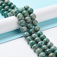 Natural Chrysocolla Beads Strands, Round, 10mm, Hole: 1mm, about 40pcs/strand, 15.75 inch(40cm)(G-C093-A01-03)