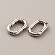 Alloy Spring Gate Rings, Oval, Platinum, 21x14x4mm(FIND-WH0111-208P)