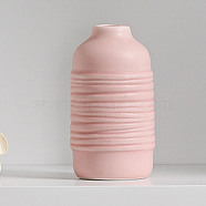 Mini Ceramic Floral Vases, Small Flower Bud Vases for Home Living Room Table, Wedding Centerpiece Decoration, Pink, 45x85mm, Inner Diameter: 15mm(BOTT-PW0008-05B)