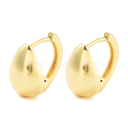 Rack Plating Teardrop Brass Hoop Earrings, Cadmium Free & Lead Free, Long-Lasting Plated, Real 18K Gold Plated, 13.5x15x10.5mm(EJEW-N055-48G-RS)