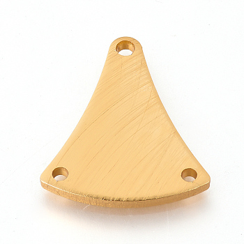 Eco-Friendly Aluminium Chandelier Components Links, Laser Cut Links, Triangle, Gold, 29x24.5x2~2.5mm, Hole: 2mm