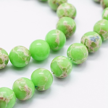 Imperial Jasper Beads Strands, Dyed, Round, 8mm, Hole: 1mm, about 49pcs/strand, 15.7 inch.