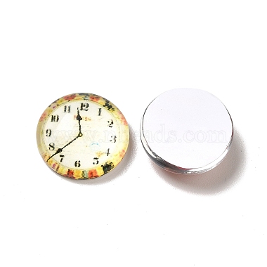 Clock Printed Glass Cabochons(GGLA-A002-14mm-YY)-3