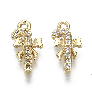 Real 18K Gold Plated Clear Others Brass+Cubic Zirconia Charms