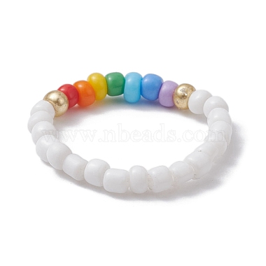 anneaux extensibles en perles de verre pour femmes(RJEW-JR00657)-4