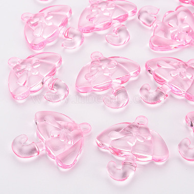 Pearl Pink Umbrella Acrylic Pendants