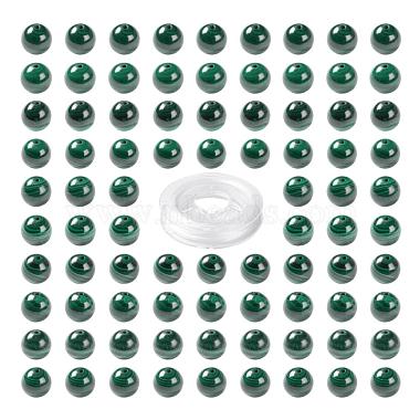 100pcs 8mm perles rondes en malachite naturelle(DIY-LS0002-33)-2