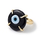 Lampwork Evil Eye Open Cuff Ring(RJEW-C051-01G)-3