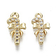 Brass Micro Pave Clear Cubic Zirconia Charms(KK-S348-525-NF)-1