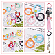 WADORN 12Pcs 12 Colors Spray Painted Alloy Spring Gate Rings(FIND-WR0010-44)-3