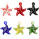 6Pcs 6 Colors Handmade Lampwork Pendants(LAMP-SC0001-49)-1