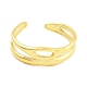 Real 18K Gold Plated 304 Stainless Steel Open Cuff Rings for Women(RJEW-B061-01G-05)-2