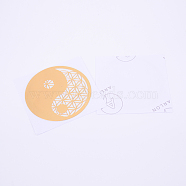 Self Adhesive Brass Stickers, Scrapbooking Stickers, for Epoxy Resin Crafts, Golden, Yin Yang Pattern, 69x0.1mm(DIY-TAC0005-38J-6.8cm)