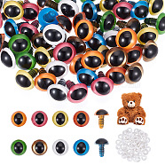 64Pcs 8 Colors Craft Resin Doll Eyes, Stuffed Toy Eyes, Safety Eyes, Half Round, Mixed Color, 15mm, 8pcs/color(DOLL-GO0001-03)