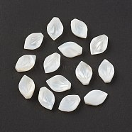 Natural Sea Shell Beads, Top Drilled Beads, Leaf, 13x8.5x3mm, Hole: 1mm(SSHEL-T012-15)