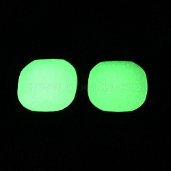 Synthetic Luminous Stone Cabochons, Glow in the Dark, Faceted, Square, Yellow, 12x12x6mm(G-B063-01C)