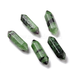 Natural Ruby in Zoisite Beads, No Hole, Faceted, Bullet, 22~23x6x6mm(G-K330-41)