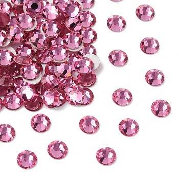 Preciosa&reg MAXIMA Crystal No Hotfix Flatback Stones, Czech Crystal, Dura Foiling, Round(438 11 615 Chaton Rose), 70010 Rose, SS12(3~3.2mm)