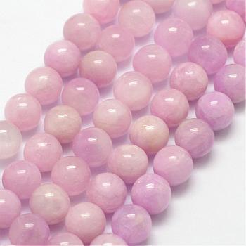 Natural Kunzite Beads Strands, Spodumene Beads, Round, 8mm, Hole: 1mm, about 49pcs/strand, 15.7 inch