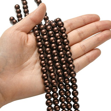 Eco-Friendly Dyed Glass Pearl Round Beads Strands(HY-A008-8mm-RB039)-4