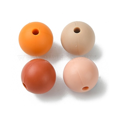 Round Food Grade Eco-Friendly Silicone Focal Beads(SIL-F003-01A)-2