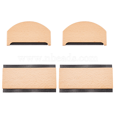 4Pcs 2 Style Wood Portable Lint Remover(AJEW-GO0001-61)-1