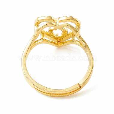 Real 18K Gold Plated Brass Alphabet Adjustable Rings(RJEW-M139-18E)-3