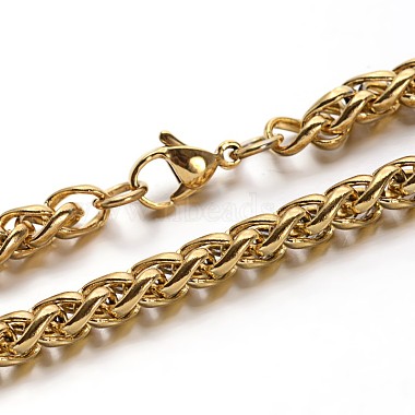 304 Stainless Steel Wheat Chains Bracelets(BJEW-O091-04G)-2