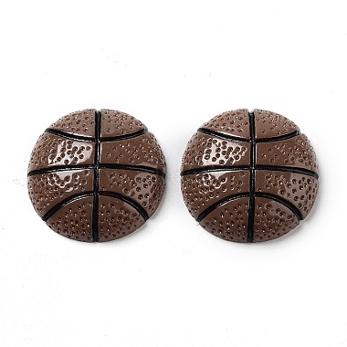 Coconut Brown Basketball Resin Cabochons